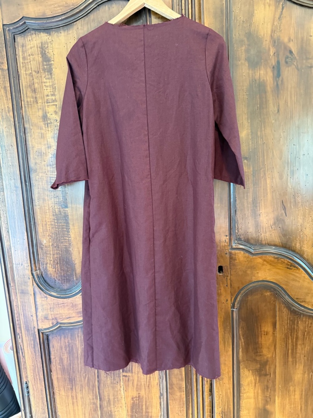 Erica Tanov RYE COTTON CANVAS DRESS in eggplant size 1 (small) - Picture 4 of 9